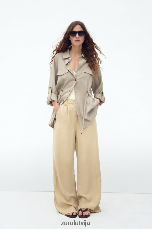 regulējams viduklis virskrekls sievietes Zara smiltis 6ZTV40100 apģērbs