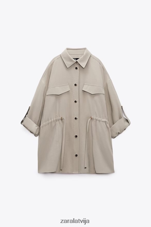 regulējams viduklis virskrekls sievietes Zara smiltis 6ZTV40100 apģērbs