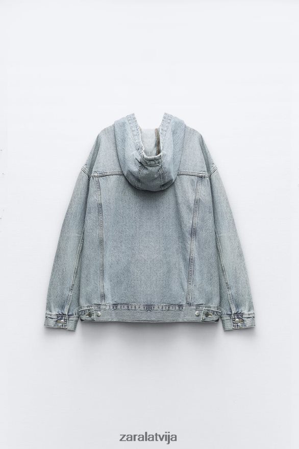 trf džinsa sporta krekls sievietes Zara zils 6ZTV4045 apģērbs