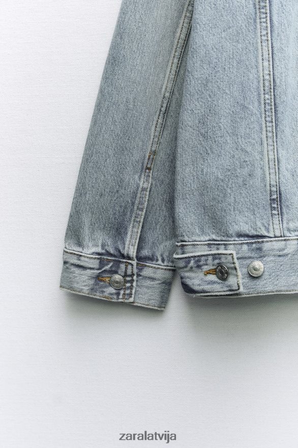 trf džinsa sporta krekls sievietes Zara zils 6ZTV4045 apģērbs