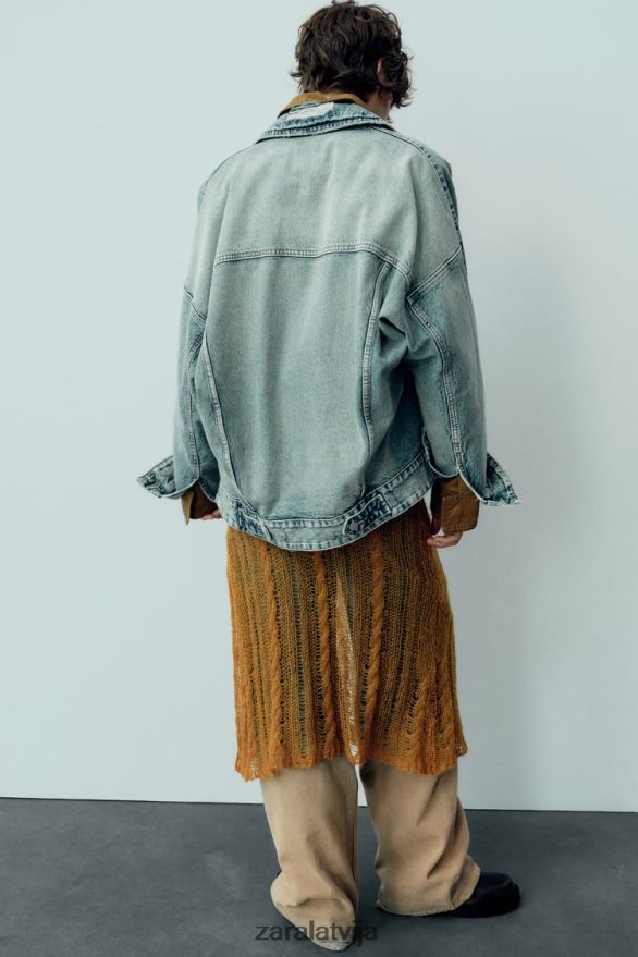 trf liela izmēra džinsa jaka sievietes Zara gaiši zils 6ZTV4091 apģērbs