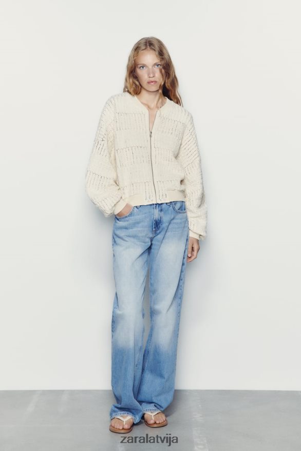 zemniecisks bumbvedējs sievietes Zara ekru 6ZTV4057 apģērbs