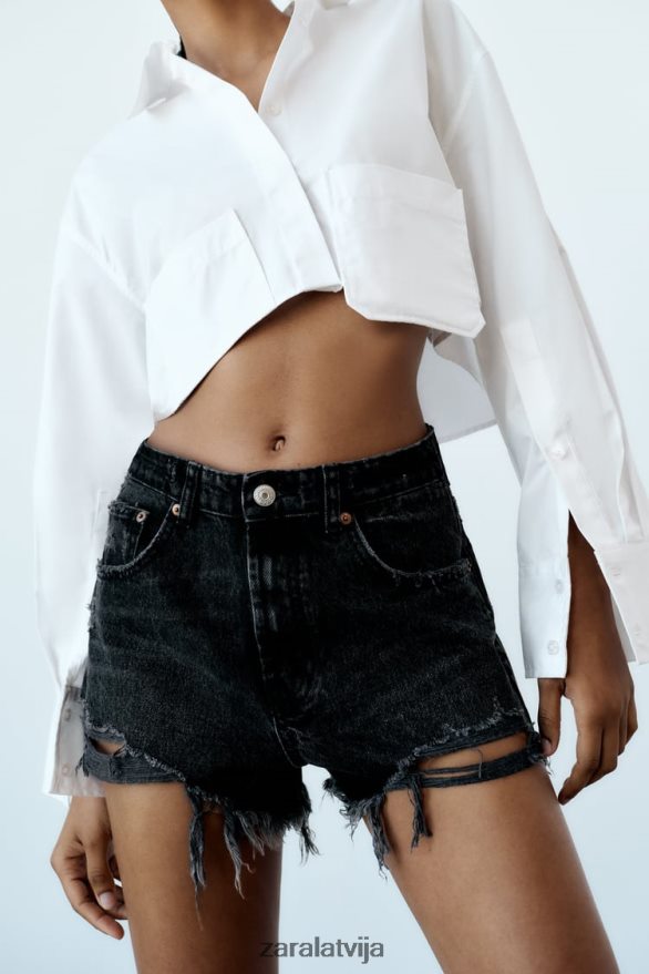 crop kabatas krekls sievietes Zara balts 6ZTV40412 apģērbs