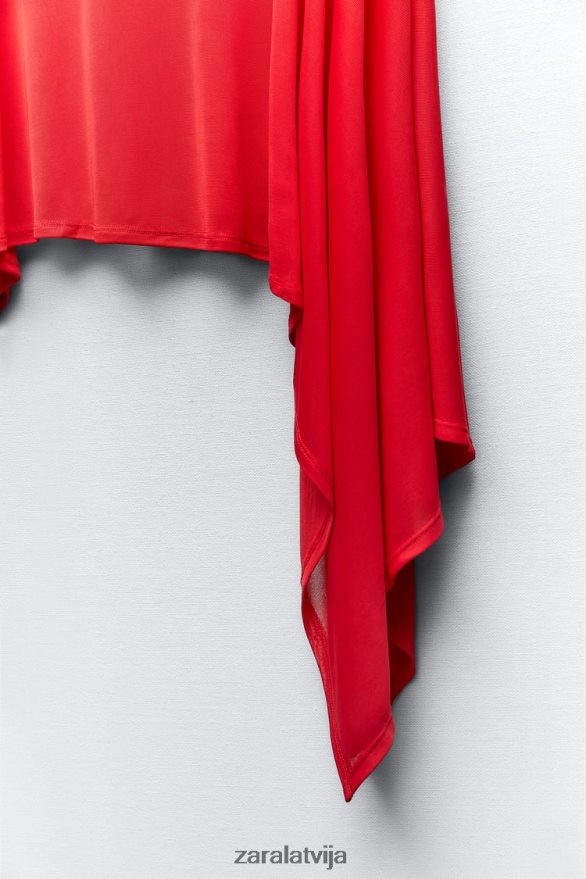 šķidruma asimetrisks apmetnis sievietes Zara sarkans 6ZTV40438 apģērbs