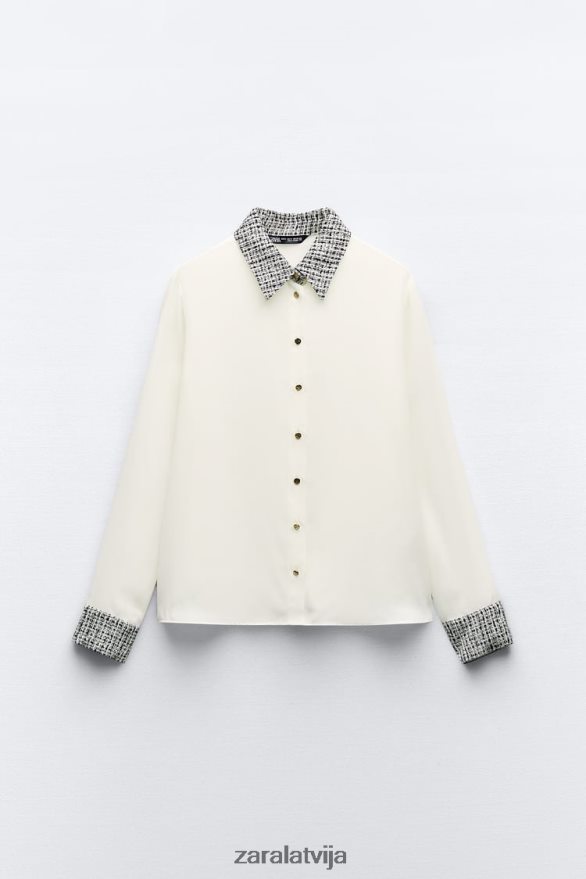 jaukts krekls sievietes Zara ekru 6ZTV40320 apģērbs