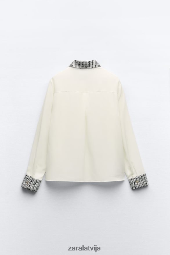jaukts krekls sievietes Zara ekru 6ZTV40320 apģērbs