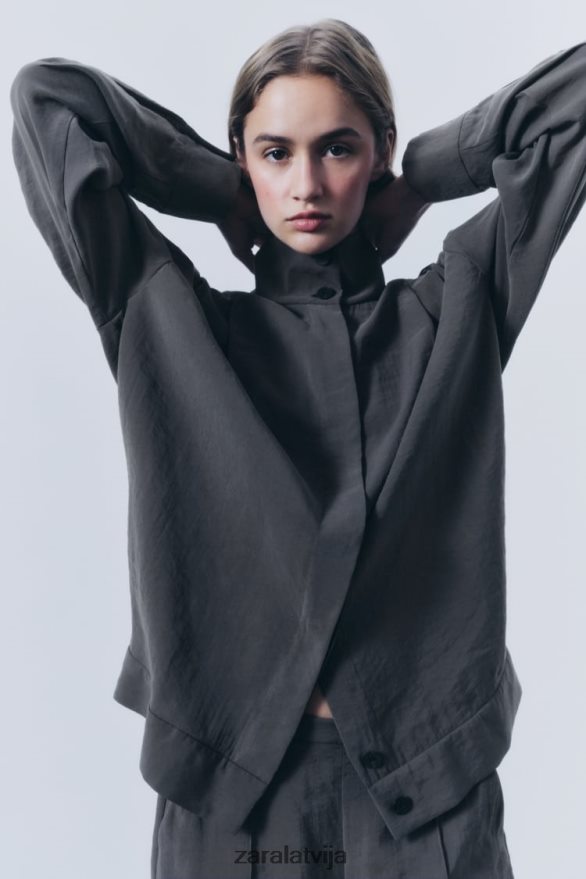 kroku virskrekls sievietes Zara pelēks 6ZTV40347 apģērbs