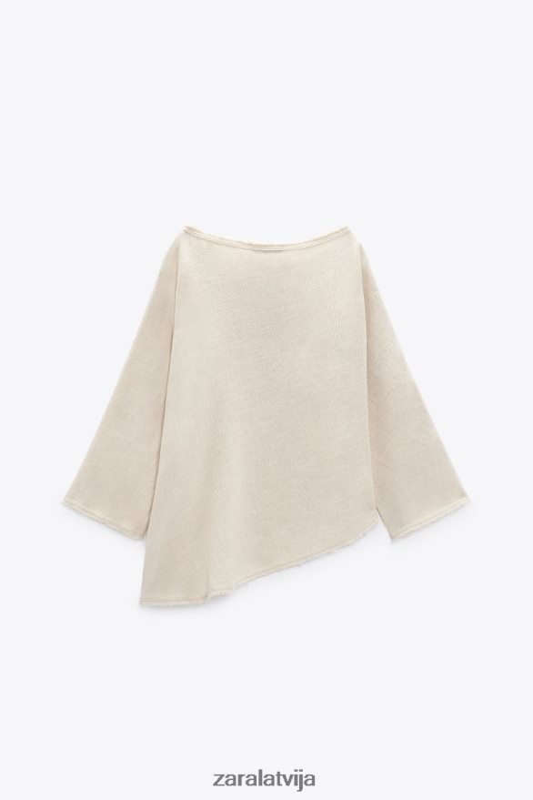 lauku stila blūze sievietes Zara smiltis 6ZTV40382 apģērbs