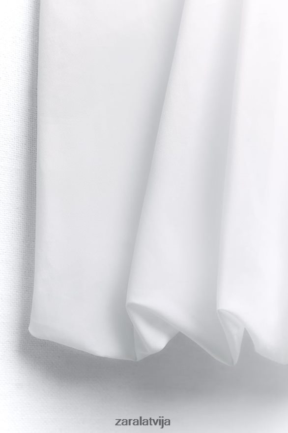 pufīgs poplīna krekls sievietes Zara balts 6ZTV40367 apģērbs