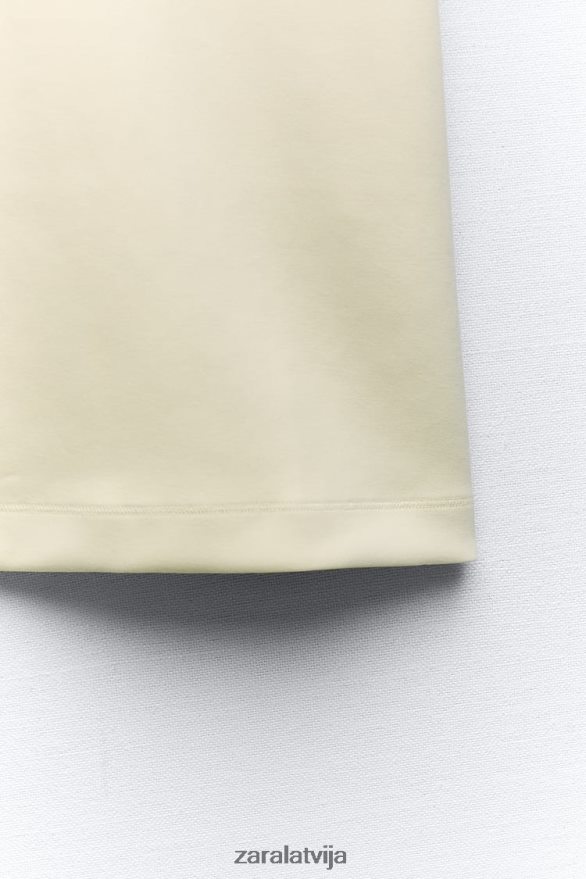 lielizmēra t-krekls sievietes Zara ekru 6ZTV40462 apģērbs