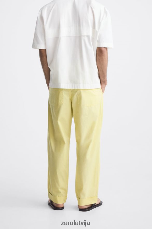 jogger jostas bikses vīriešiem Zara Laima zaļš 6ZTV40962 apģērbs