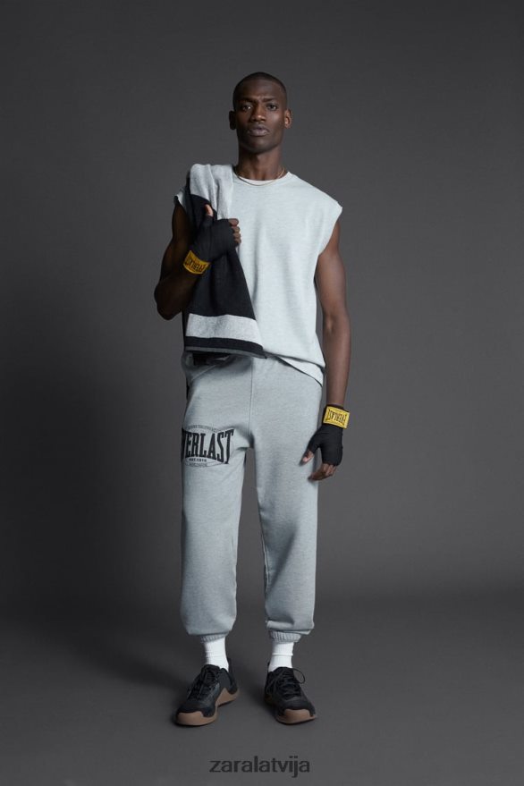 mūžīgās skriešanas bikses vīriešiem Zara pelēkais merģelis 6ZTV40946 apģērbs
