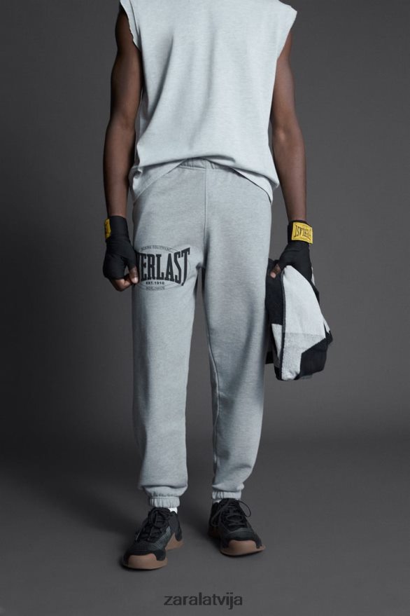 mūžīgās skriešanas bikses vīriešiem Zara pelēkais merģelis 6ZTV40946 apģērbs