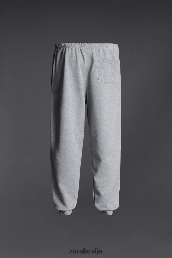 mūžīgās skriešanas bikses vīriešiem Zara pelēkais merģelis 6ZTV40946 apģērbs