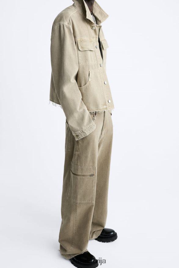 atvieglinātas formas džinsi vīriešiem Zara taupīgi brūns 6ZTV401104 apģērbs