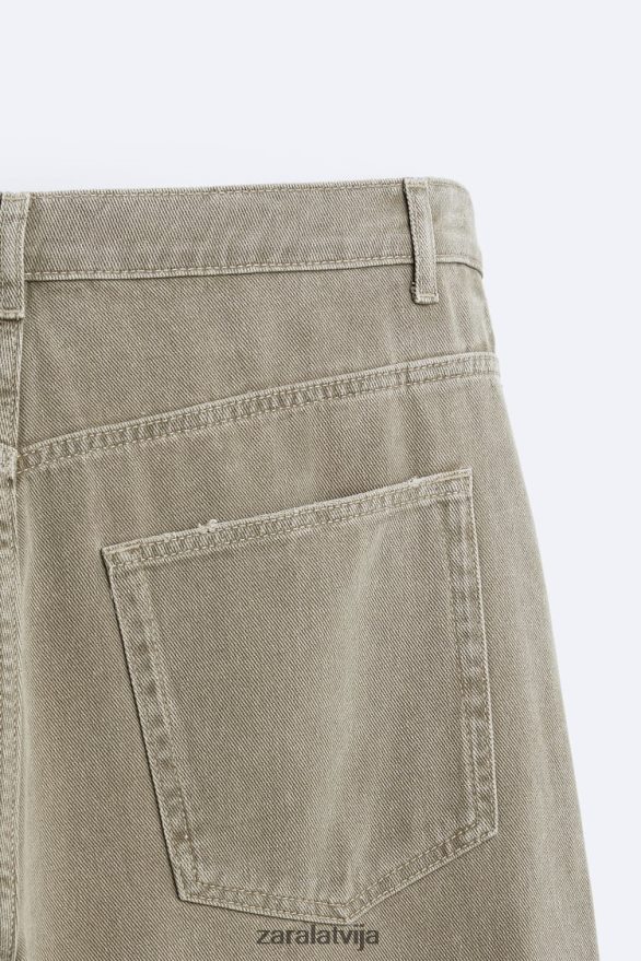 atvieglinātas formas džinsi vīriešiem Zara taupīgi brūns 6ZTV401104 apģērbs