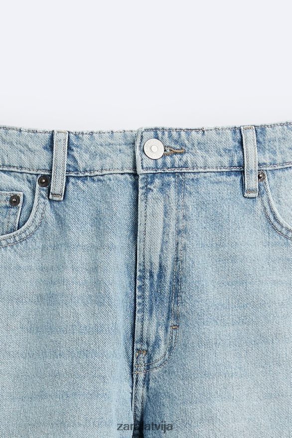 pieguļoši džinsi vīriešiem Zara debesu zils 6ZTV401096 apģērbs
