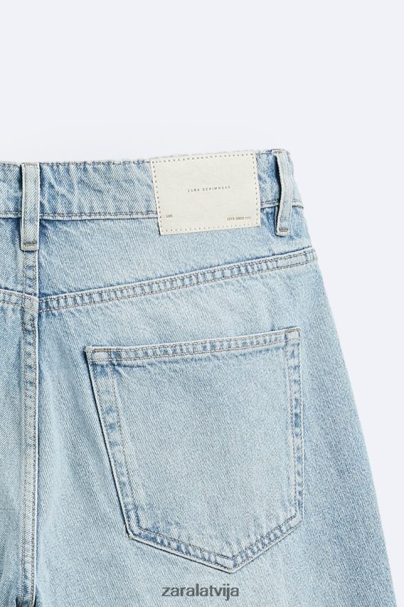 pieguļoši džinsi vīriešiem Zara debesu zils 6ZTV401096 apģērbs