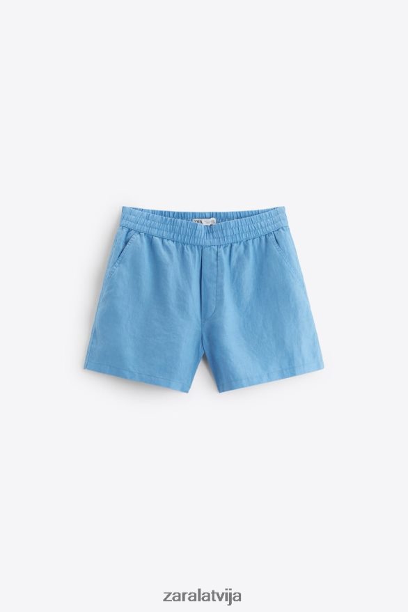 100% lina šorti vīriešiem Zara zilgans 6ZTV401254 apģērbs