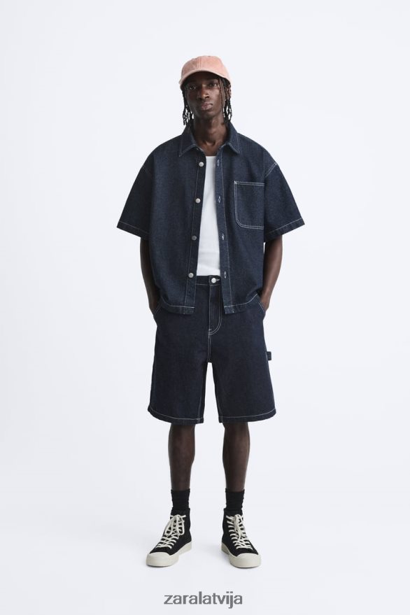 galdnieka kabatas šorti vīriešiem Zara zils 6ZTV401245 apģērbs
