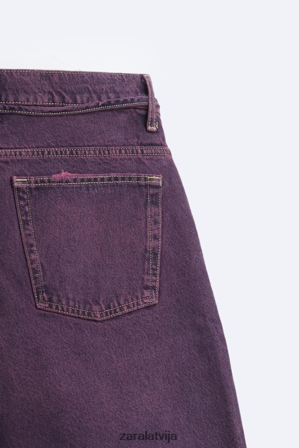 plati pieguļoši džinsa šorti vīriešiem Zara rozā 6ZTV401240 apģērbs