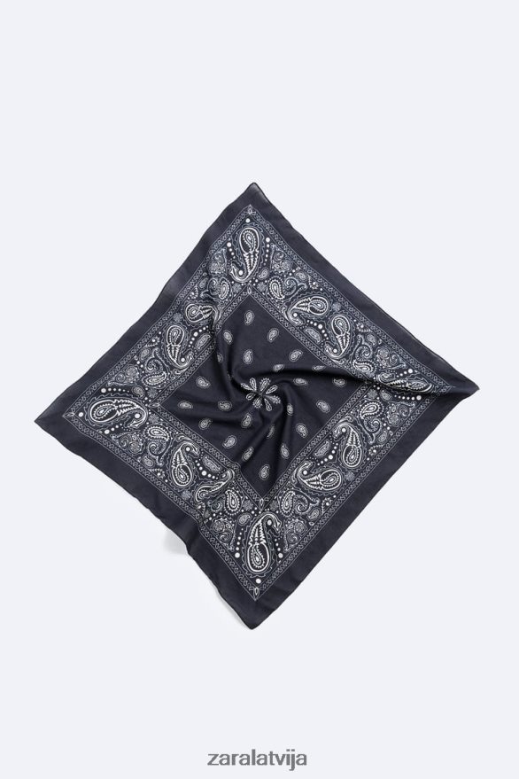 paisley print bandana vīriešiem Zara jūras zils 6ZTV401393 Piederumi