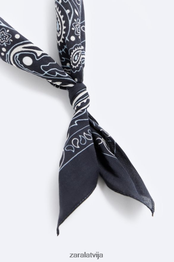 paisley print bandana vīriešiem Zara jūras zils 6ZTV401393 Piederumi