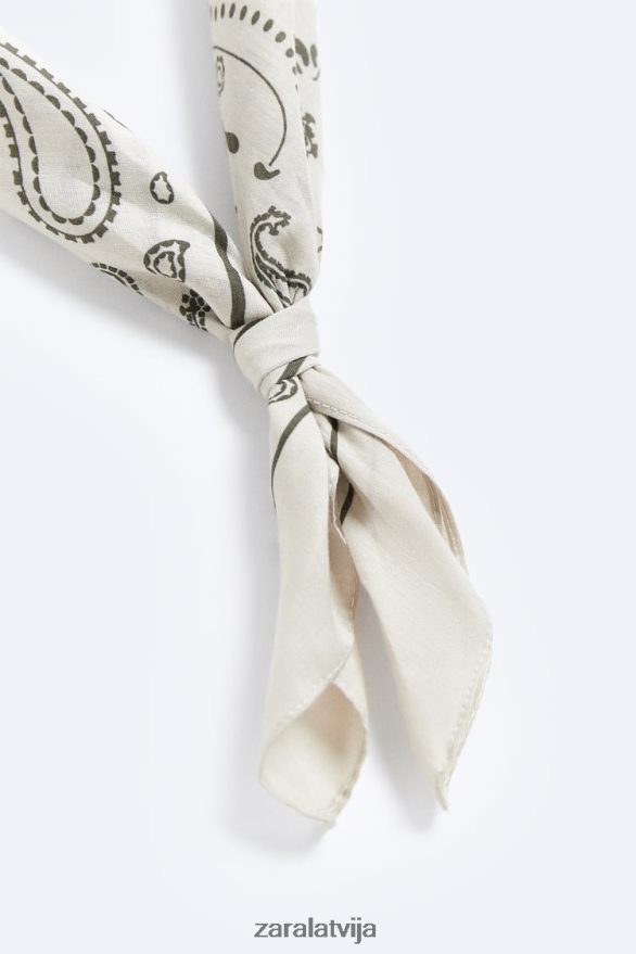 paisley print bandana vīriešiem Zara pelēks 6ZTV401394 Piederumi