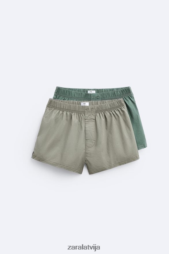 2 paciņas īsu poplīna bokseru vīriešiem Zara dažādi 6ZTV401418 Piederumi