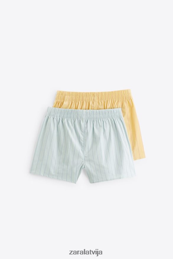 divi strīpainu poplīna bokseri vīriešiem Zara dažādi 6ZTV401416 Piederumi