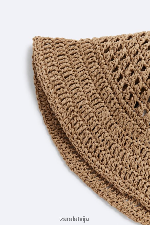 pīta kausa cepure vīriešiem Zara gaiši bēšs 6ZTV401442 Piederumi