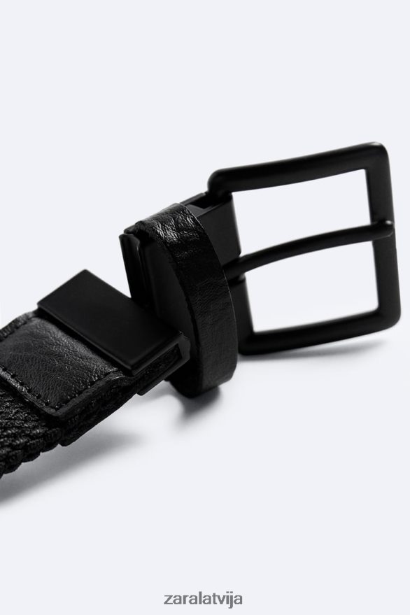 atgriezeniska stiepšanās josta vīriešiem Zara melns 6ZTV401474 Piederumi