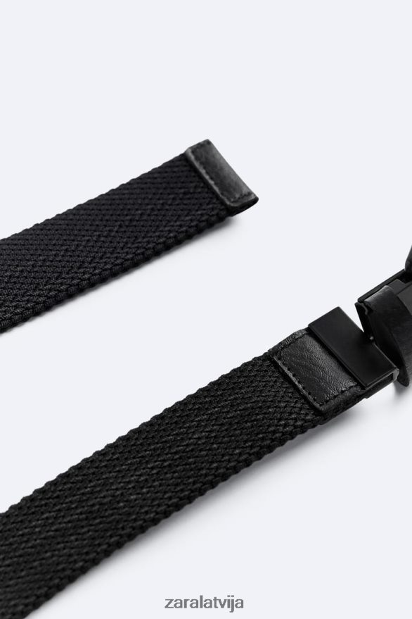 atgriezeniska stiepšanās josta vīriešiem Zara melns 6ZTV401474 Piederumi