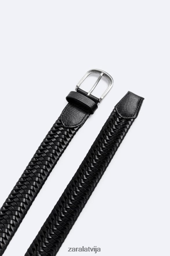 austa stiepta josta vīriešiem Zara melns 6ZTV401470 Piederumi