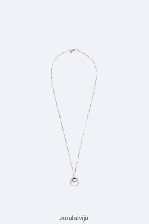šarmu ķēde vīriešiem Zara Sudrabs 6ZTV401496 Piederumi