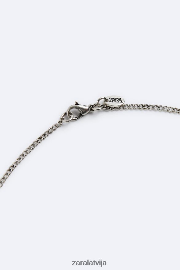 ģeometriskā kulonu ķēde vīriešiem Zara Sudrabs 6ZTV401495 Piederumi