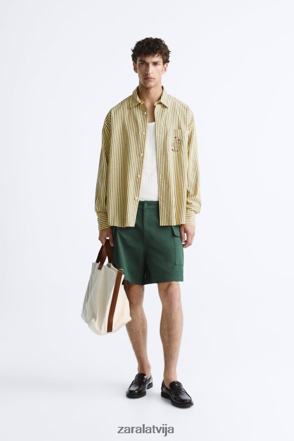 audekla/ādas soma - ierobežots izdevums vīriešiem Zara gandrīz balts 6ZTV401312 Piederumi