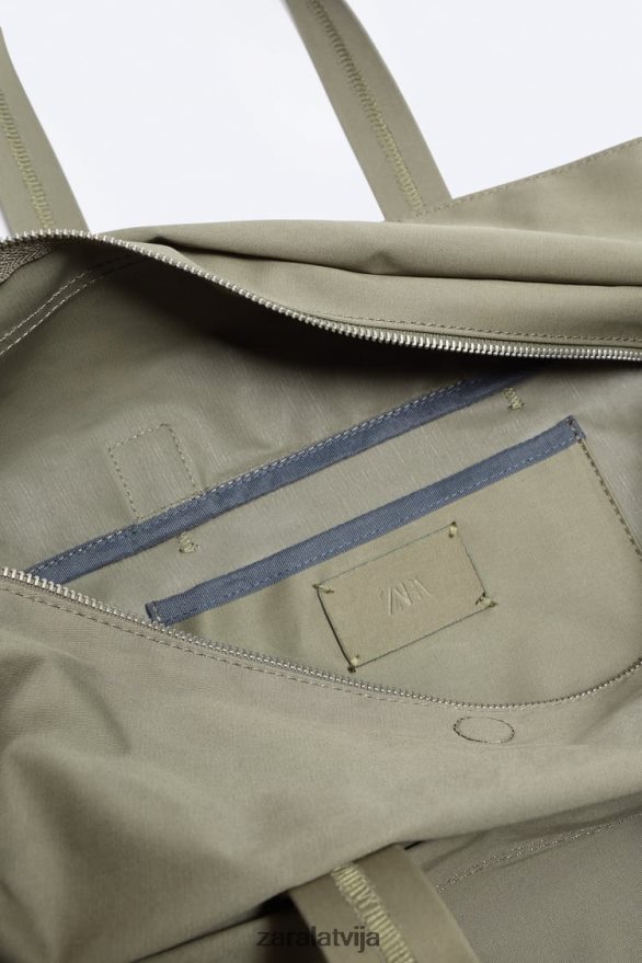 audekla duffle soma vīriešiem Zara haki zaļš 6ZTV401290 Piederumi