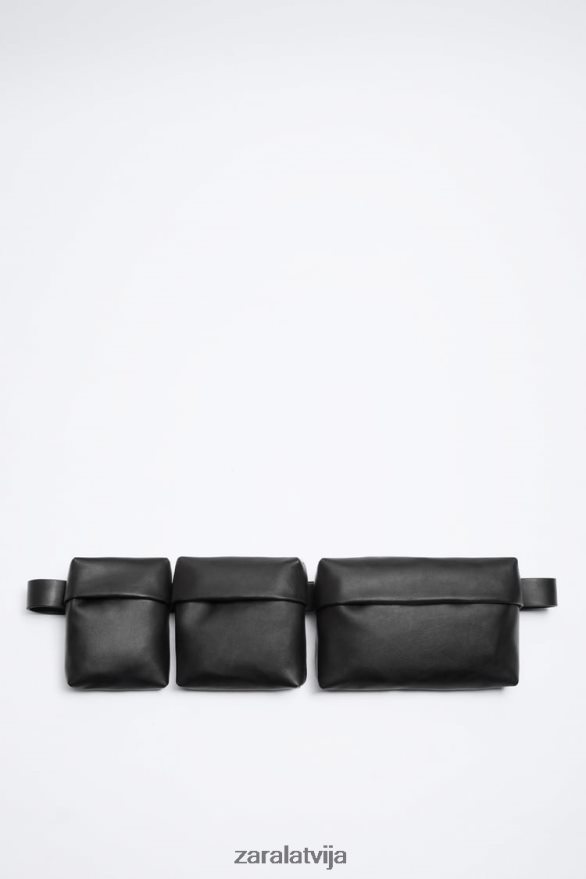 daudzkabatu crossbody soma vīriešiem Zara melns 6ZTV401308 Piederumi