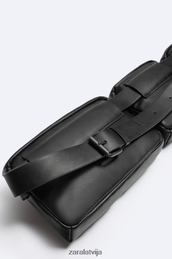 daudzkabatu crossbody soma vīriešiem Zara melns 6ZTV401308 Piederumi