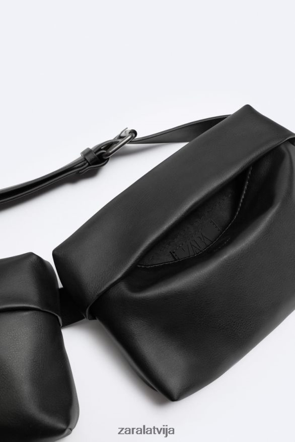 daudzkabatu crossbody soma vīriešiem Zara melns 6ZTV401308 Piederumi