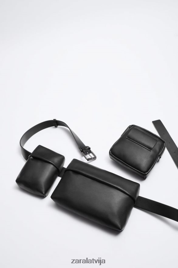 daudzkabatu crossbody soma vīriešiem Zara melns 6ZTV401308 Piederumi