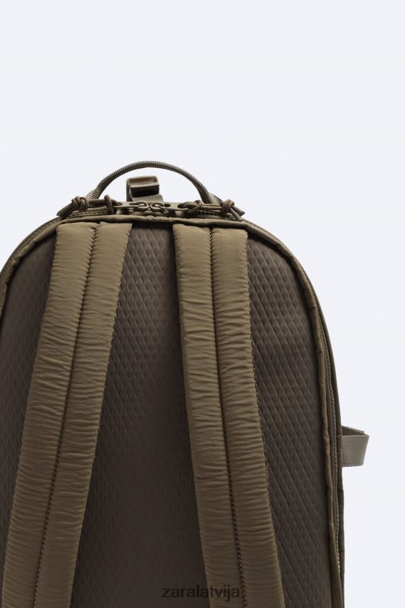 daudzkabatu mugursoma vīriešiem Zara smilšaini brūns 6ZTV401317 Piederumi