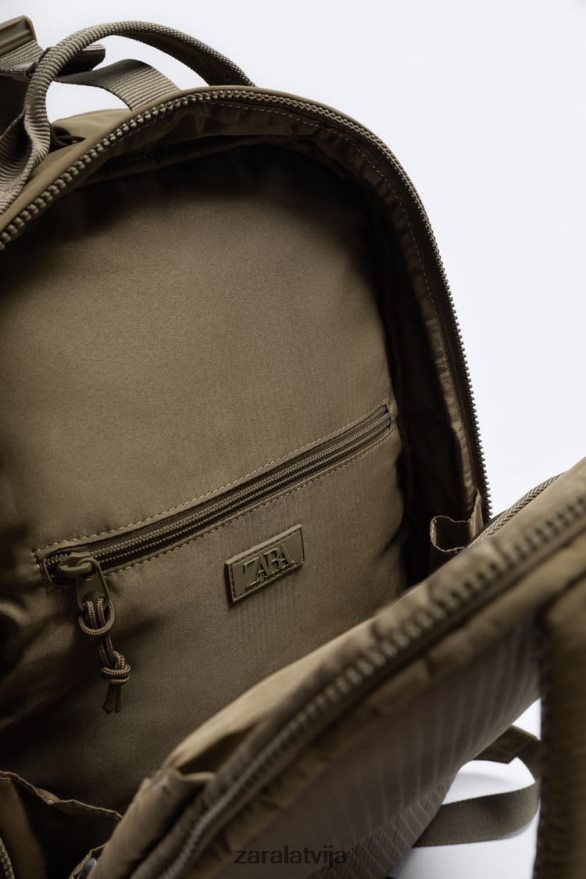 daudzkabatu mugursoma vīriešiem Zara smilšaini brūns 6ZTV401317 Piederumi