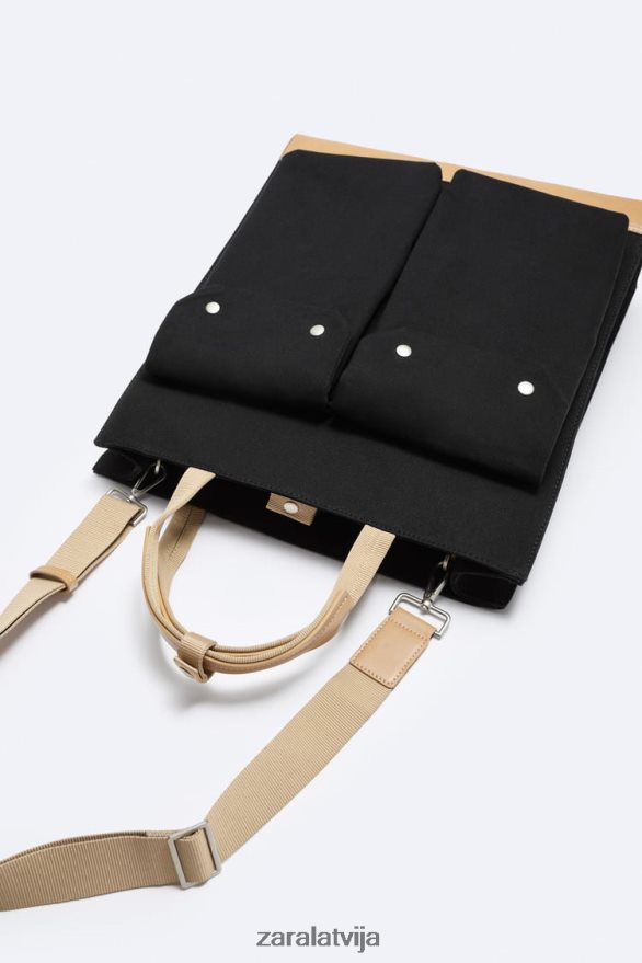 daudzkabatu soma vīriešiem Zara melns 6ZTV401296 Piederumi