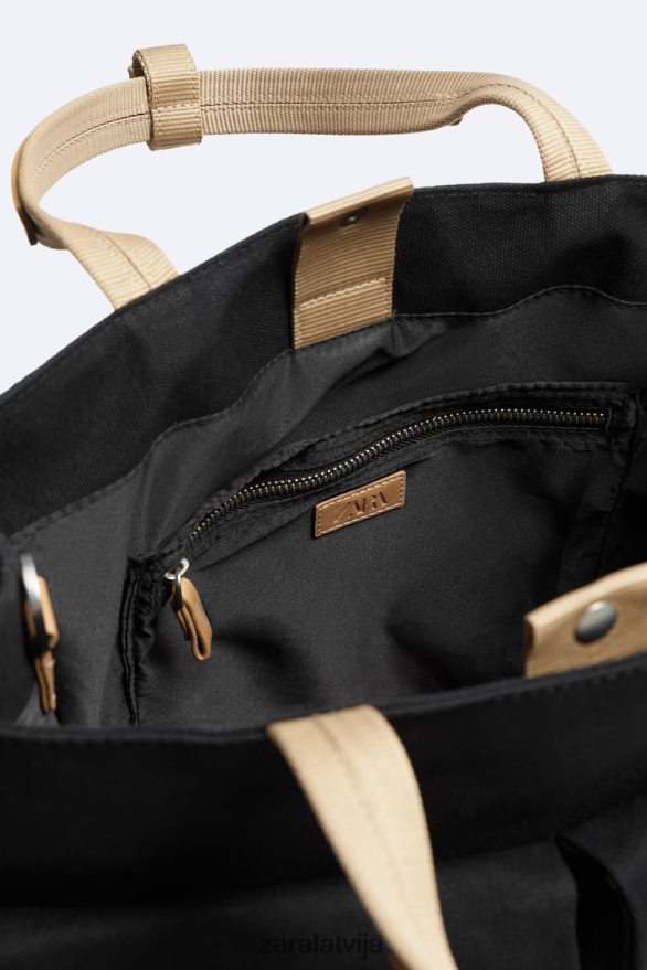 daudzkabatu soma vīriešiem Zara melns 6ZTV401296 Piederumi