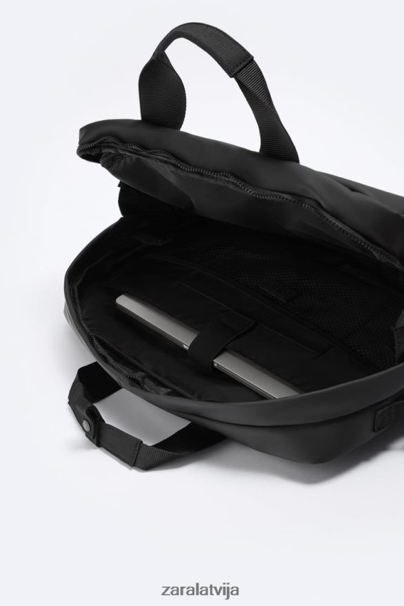 gumijots daudzfunkcionāls portfelis vīriešiem Zara melns 6ZTV401297 Piederumi