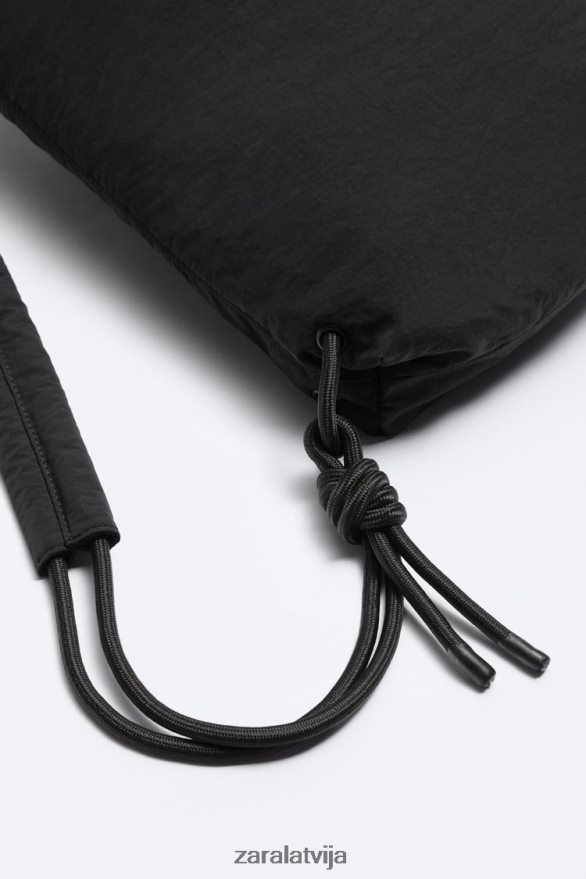 mīksta mugursoma vīriešiem Zara melns 6ZTV401314 Piederumi