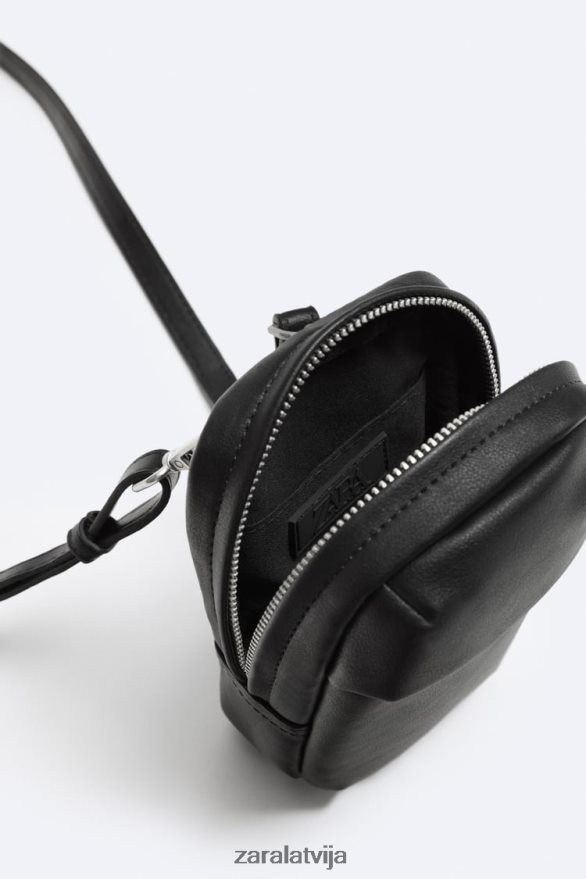 mīksts telefona maciņš vīriešiem Zara melns 6ZTV401309 Piederumi