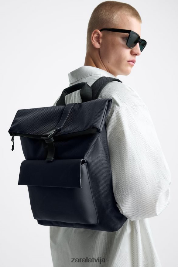 mugursoma ar atloku vīriešiem Zara zils 6ZTV401348 Piederumi